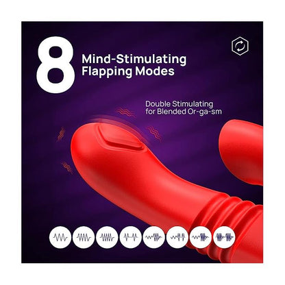 INTENSE - DUA VIBRADOR MULTIFUNCIÓN RECARGABLE UP & DOWN CON LENGUA ROJO