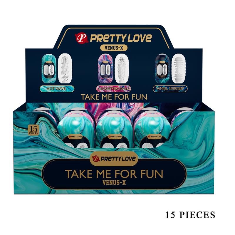 PRETTYLOVE - VENUS-X DISPLAY 15 MASTURBADORES SURTIDOS