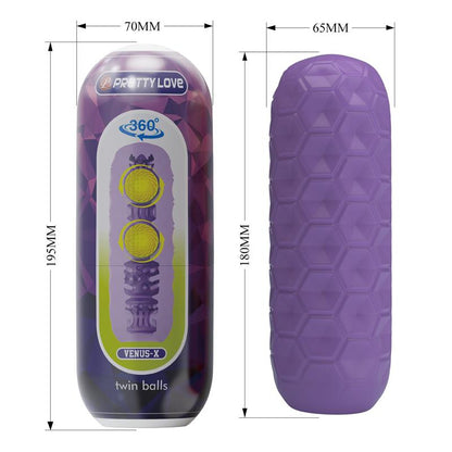 PRETTYLOVE - VENUS X MASTURBADOR MASCULINO TWIN BALLS