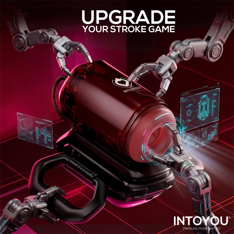 INTOYOU - VEXOR 3 IN 1 MASTURBADOR MASCULINO SUCCION, EMPUJE Y VIBRACIÓN USB-C