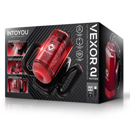 INTOYOU - VEXOR 3 IN 1 MASTURBADOR MASCULINO SUCCION, EMPUJE Y VIBRACIÓN USB-C