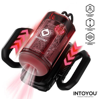 INTOYOU - VEXOR 3 IN 1 MASTURBADOR MASCULINO SUCCION, EMPUJE Y VIBRACIÓN USB-C