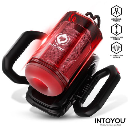 INTOYOU - VEXOR 3 IN 1 MASTURBADOR MASCULINO SUCCION, EMPUJE Y VIBRACIÓN USB-C
