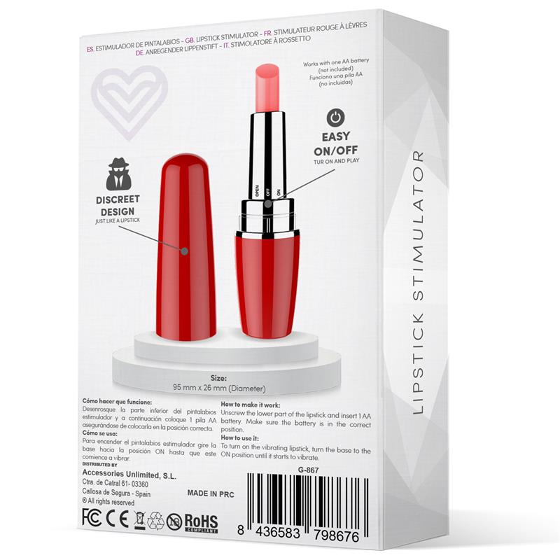 LATETOBED - VIBLIPS ESTIMULATOR PINTALABIOS ROJO