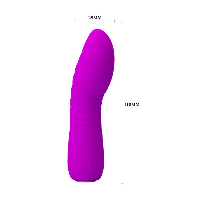 PRETTYLOVE - VIBRADOR ABNER USB SILICONA PURPURA