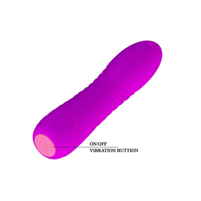 PRETTYLOVE - VIBRADOR ABNER USB SILICONA PURPURA