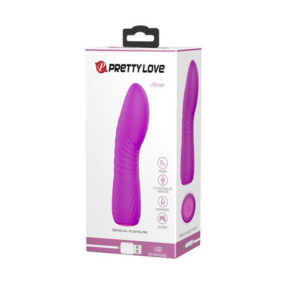 PRETTYLOVE - VIBRADOR ABNER USB SILICONA PURPURA