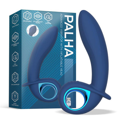 INTOYOU - VIBRADOR ALPHA ADVANCED CON FUNCIÓN DE INFLADO Y VIBRACIÓN USB SILICONA