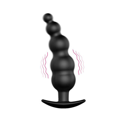 PRETTYLOVE - VIBRADOR ANAL BURBUJAS NEGRO CON CONTROL REMO CL70