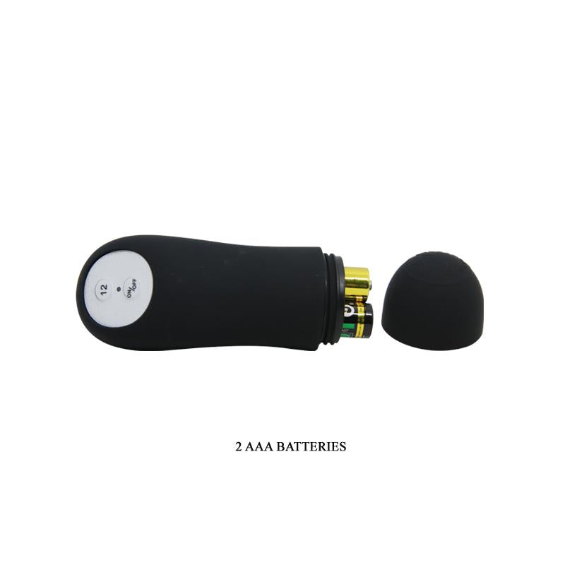 PRETTYLOVE - VIBRADOR ANAL BURBUJAS NEGRO CON CONTROL REMO CL70