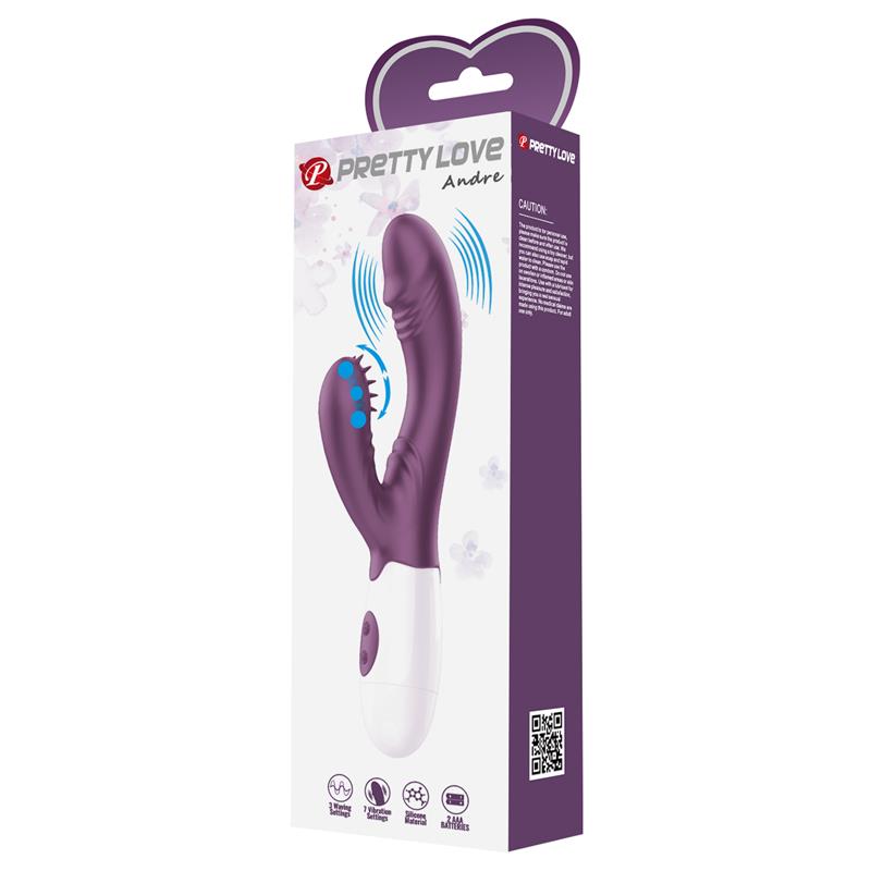 PRETTYLOVE - VIBRADOR ANDRE 30 FUNCIONES PURPURA