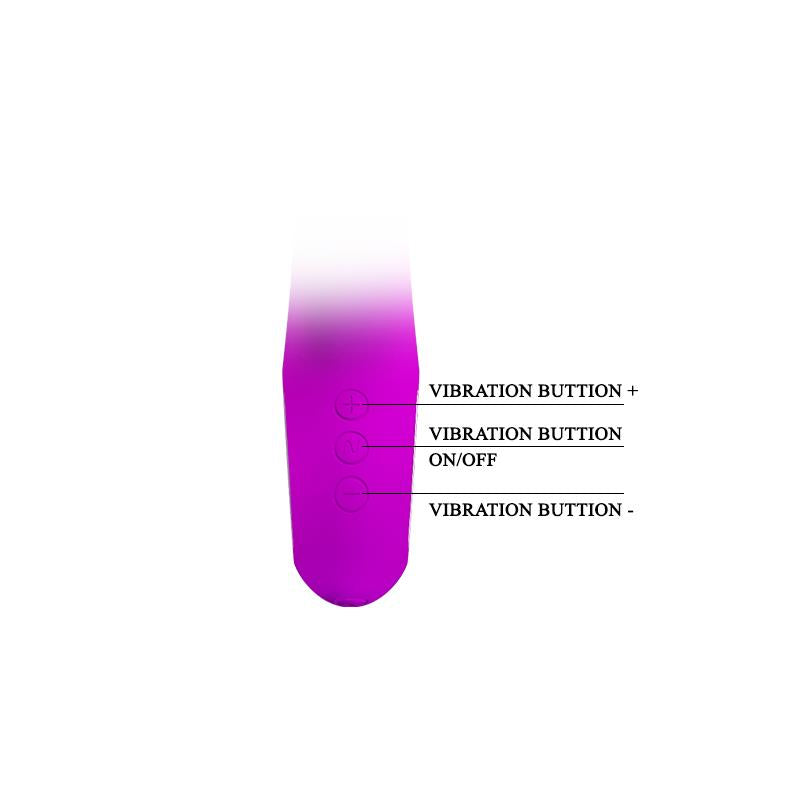 PRETTYLOVE - VIBRADOR ANSEL USB SILICONA PURPURA
