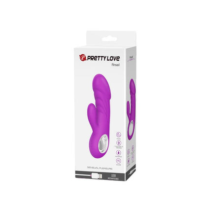 PRETTYLOVE - VIBRADOR ANSEL USB SILICONA PURPURA
