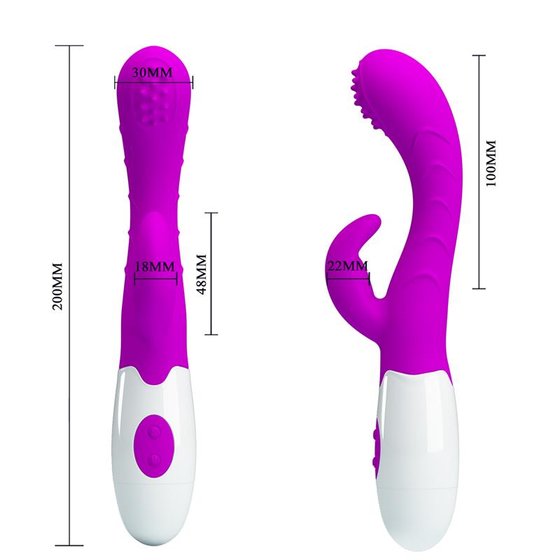 PRETTYLOVE - VIBRADOR ARTHUR CON MOVIMIENTO FINGER PÚRPURA