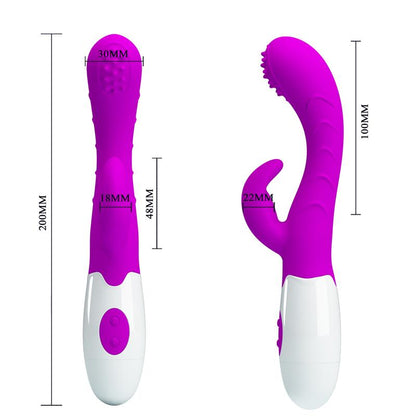 PRETTYLOVE - VIBRADOR ARTHUR CON MOVIMIENTO FINGER PÚRPURA