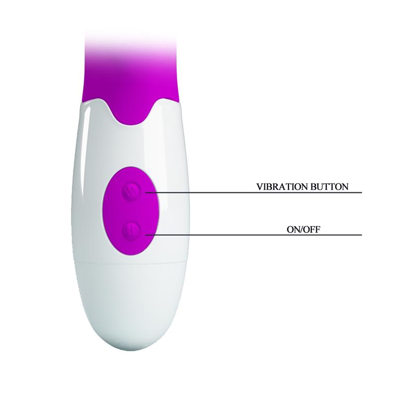 PRETTYLOVE - VIBRADOR ARTHUR CON MOVIMIENTO FINGER PÚRPURA