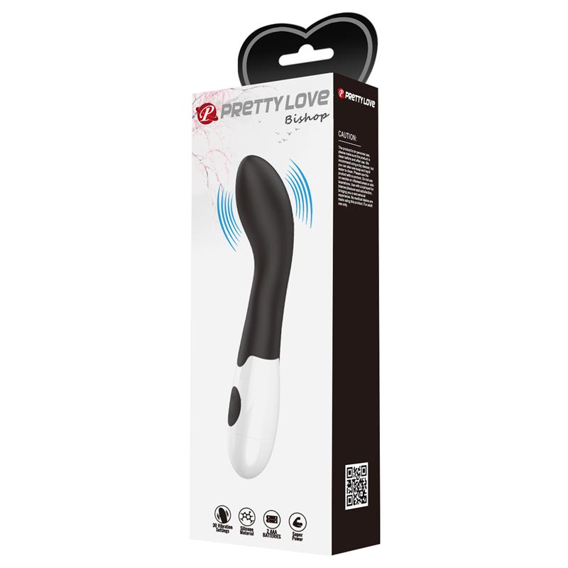 PRETTYLOVE - VIBRADOR BISHOP 30 FUNCIONES NEGRO