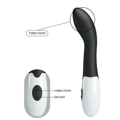 PRETTYLOVE - VIBRADOR BISHOP 30 FUNCIONES NEGRO