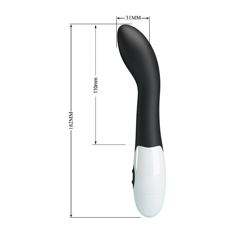PRETTYLOVE - VIBRADOR BISHOP 30 FUNCIONES NEGRO