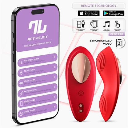 INTOYOU APP SERIES - VIBRADOR DE BRAGUITA CON APP SILICONA ROJO