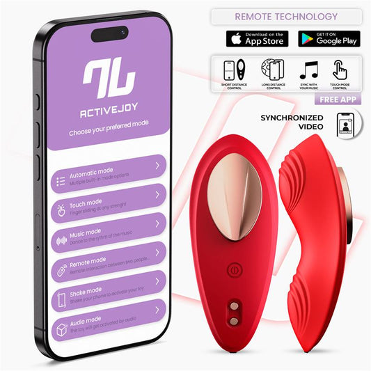 INTOYOU APP SERIES - VIBRADOR DE BRAGUITA CON APP SILICONA ROJO