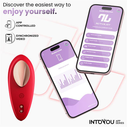 INTOYOU APP SERIES - VIBRADOR DE BRAGUITA CON APP SILICONA ROJO