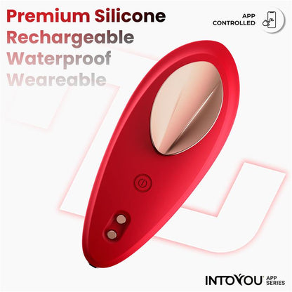 INTOYOU APP SERIES - VIBRADOR DE BRAGUITA CON APP SILICONA ROJO