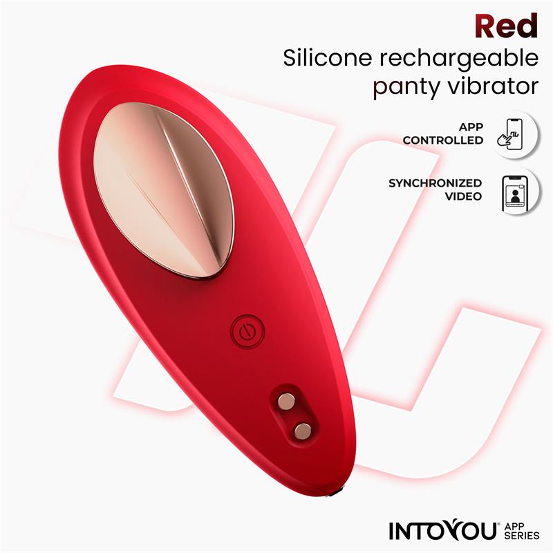 INTOYOU APP SERIES - VIBRADOR DE BRAGUITA CON APP SILICONA ROJO