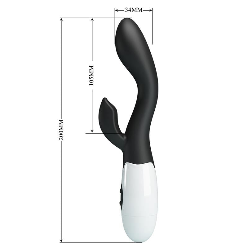 PRETTYLOVE - VIBRADOR BRIGHTY 30 FUNCIONES NEGRO