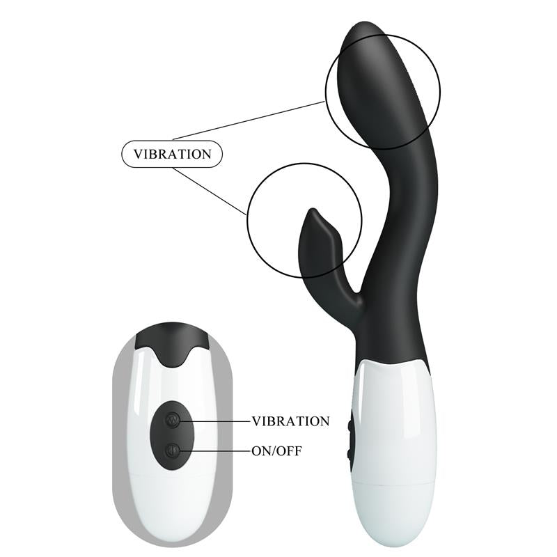 PRETTYLOVE - VIBRADOR BRIGHTY 30 FUNCIONES NEGRO