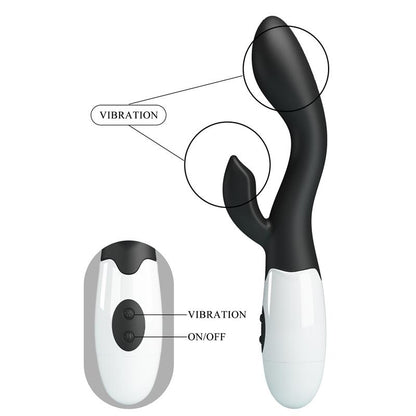 PRETTYLOVE - VIBRADOR BRIGHTY 30 FUNCIONES NEGRO