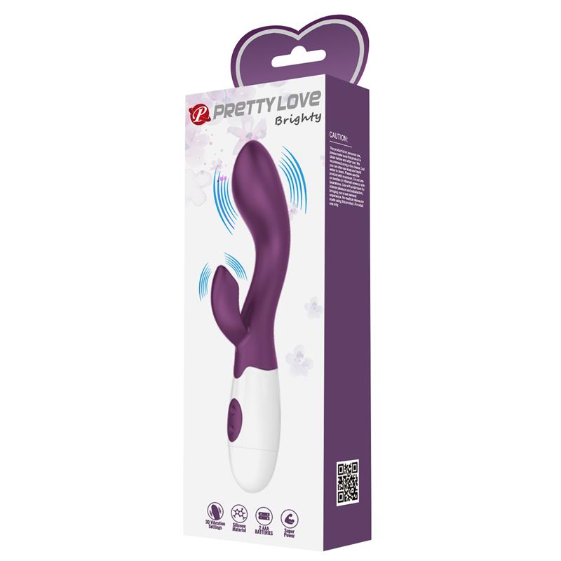 PRETTYLOVE - VIBRADOR BRIGHTY 30 FUNCIONES PÚRPURA