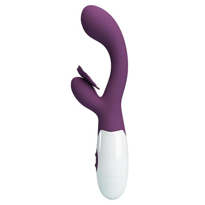 PRETTY LOVE - BUTTERFLY KISS VIBRADOR RABBIT & ESTIMULADOR PUNTO G MORADO