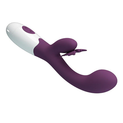 PRETTY LOVE - BUTTERFLY KISS VIBRADOR RABBIT & ESTIMULADOR PUNTO G MORADO