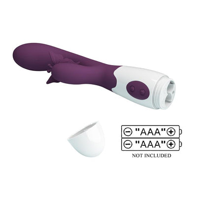 PRETTYLOVE - VIBRADOR BUTTERFLY KISS 30 FUNCIONES PÚRPURA