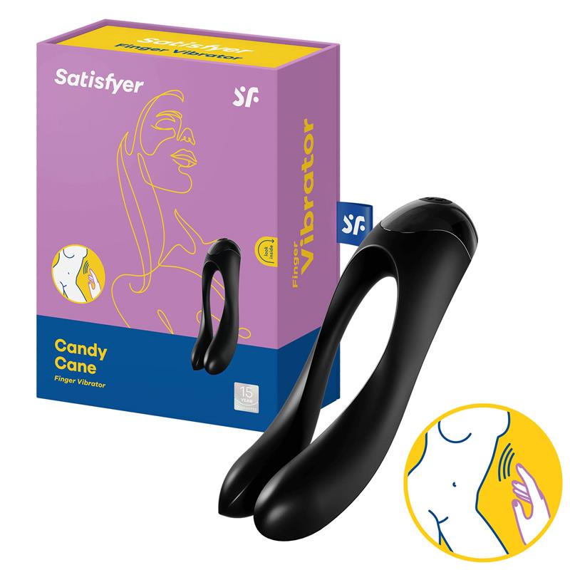 SATISFYER - VIBRADOR CANDY CANE NEGRO