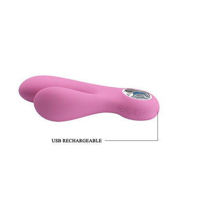 PRETTYLOVE - VIBRADOR CANROL USB SILICONA ROSA SUAVE