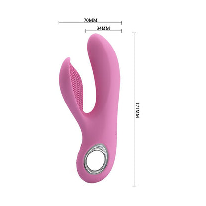 PRETTYLOVE - VIBRADOR CANROL USB SILICONA ROSA SUAVE
