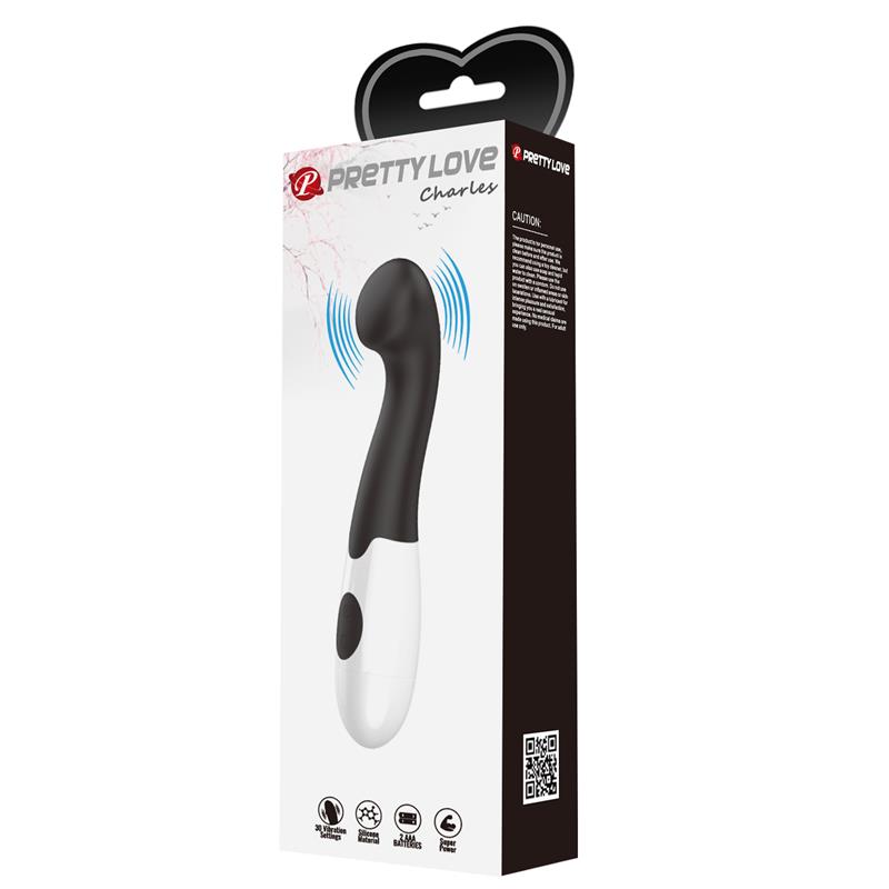 PRETTYLOVE - VIBRADOR CHARLES 30 FUNCIONES NEGRO