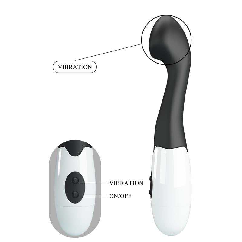 PRETTYLOVE - VIBRADOR CHARLES 30 FUNCIONES NEGRO