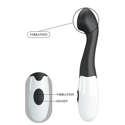 PRETTYLOVE - VIBRADOR CHARLES 30 FUNCIONES NEGRO