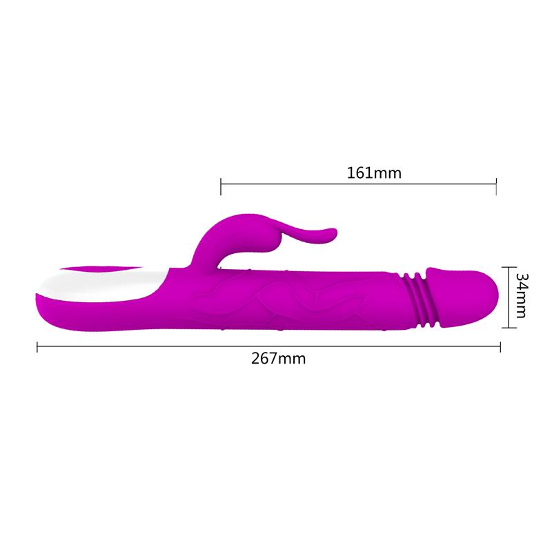 PRETTYLOVE - VIBRADOR CON BOLAS ROLLING Y MOVIMIENTO UP AND DOWN ADRIAN