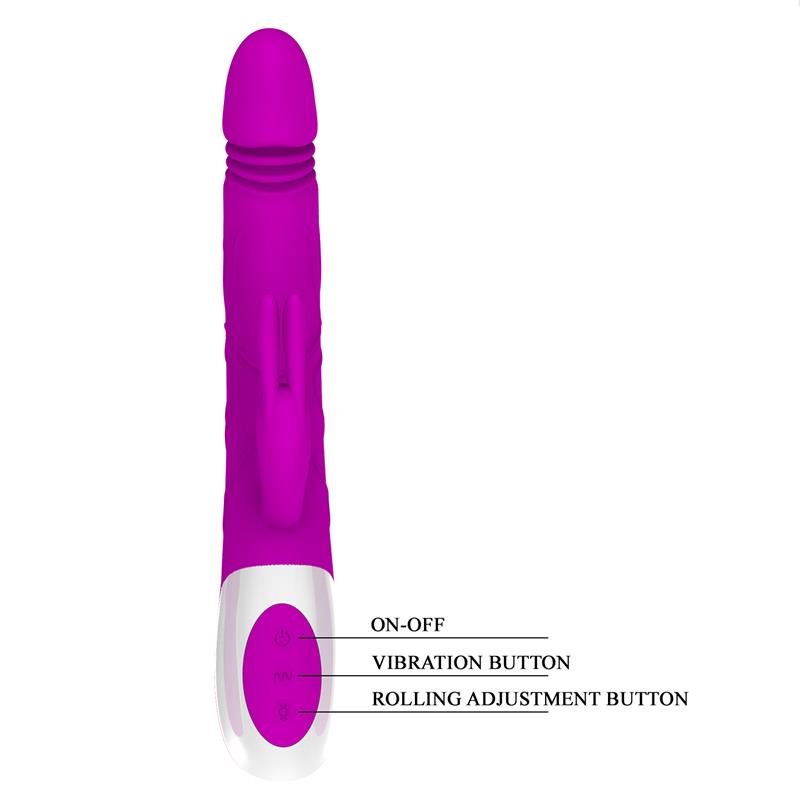 PRETTYLOVE - VIBRADOR CON BOLAS ROLLING Y MOVIMIENTO UP AND DOWN ADRIAN