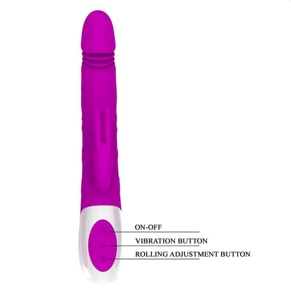 PRETTYLOVE - VIBRADOR CON BOLAS ROLLING Y MOVIMIENTO UP AND DOWN ADRIAN