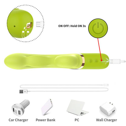 URBAN SKY - VIBRADOR CON FUNCIÓN DE INFLADO VERDE