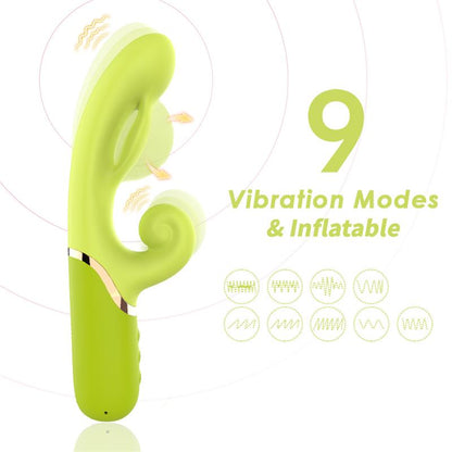 URBAN SKY - VIBRADOR CON FUNCIÓN DE INFLADO VERDE