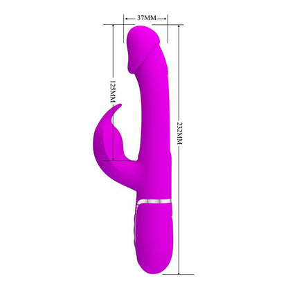 PRETTYLOVE - VIBRADOR CON LENGUA KAMPAS ROSA