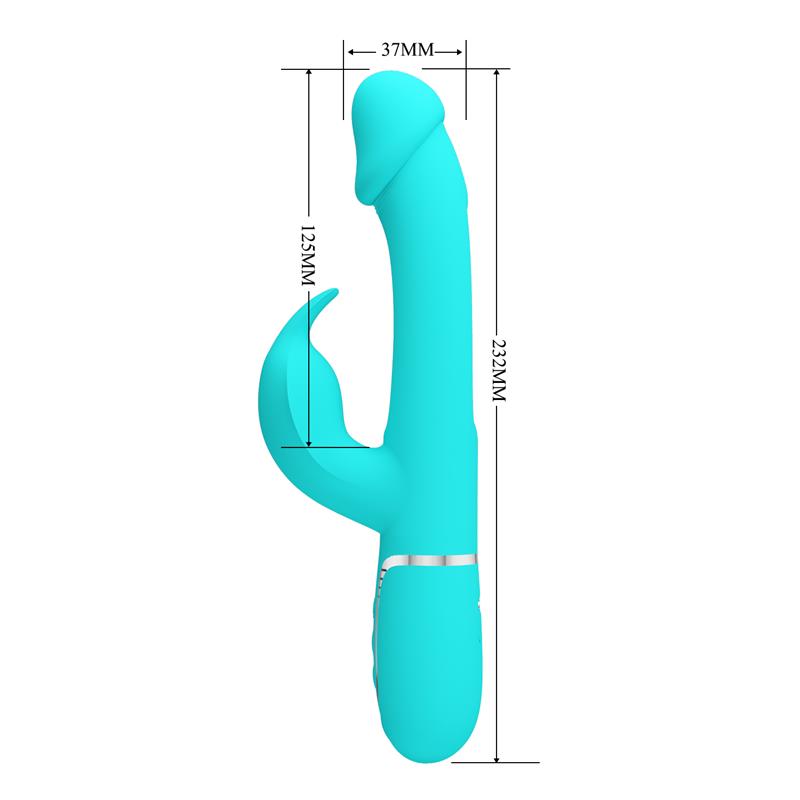 PRETTYLOVE - VIBRADOR CON LENGUA KAMPAS VERDE