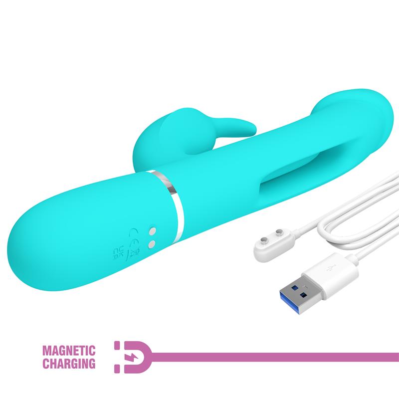 PRETTYLOVE - VIBRADOR CON LENGUA KAMPAS VERDE