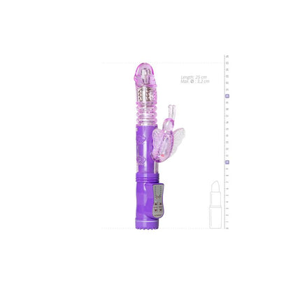EASYTOYS - VIBRADOR CON MARIPOSA - PÚRPURA